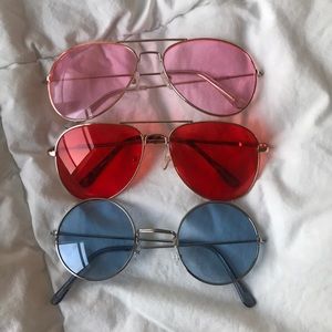 Trendy color sunglasses package